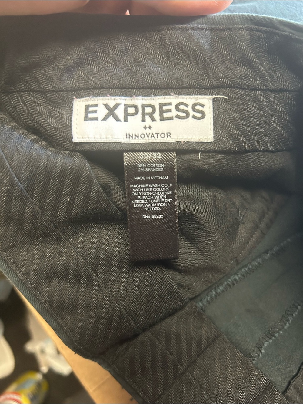 Express Innovator Men's Dark Charcoal Dress Pants